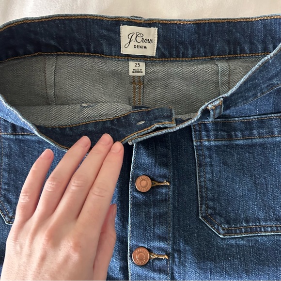 J. Crew Button Up Denim Skirt Size 25 - Picture 2 of 2
